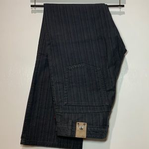Alberto Gray Structure Stipe Pants